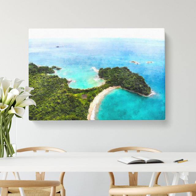 The Escondido Beach in Costa Rica - Wrapped Canvas Graphic Art East Urban Home Size: 35cm H x 50cm W x 3cm D on Productcaster.