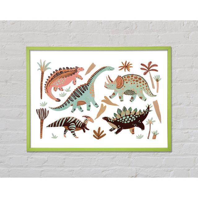 The Dinosaur Gathering - Single Picture Frame Art Prints Latitude Vive Size: 42cm H x 59.7cm W x 2cm D on Productcaster.