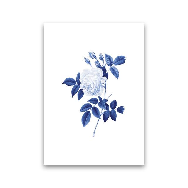 Blue Botanic II - Print 17 Stories Size: 59.4cm H x 42cm W x 4cm D, Frame Option: No Framed on Productcaster.