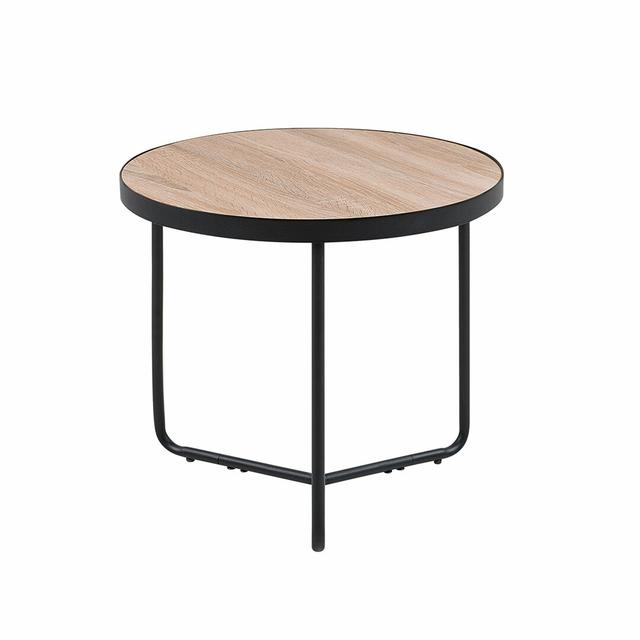 Zayn Cross Legs Coffee Table Latitude Run Colour: Black/Brown, Size: 45cm H x 50cm W x 50cm D on Productcaster.