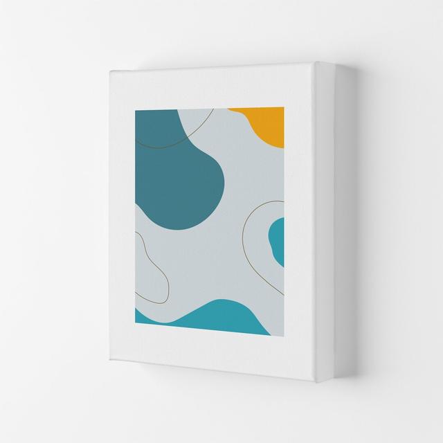 Mita Teal Abstract N16 by Pixy Paper - Graphic Art Corrigan Studio Format: Wrapped Canvas, Size: 29.7cm H x 21cm W x 4cm D on Productcaster.