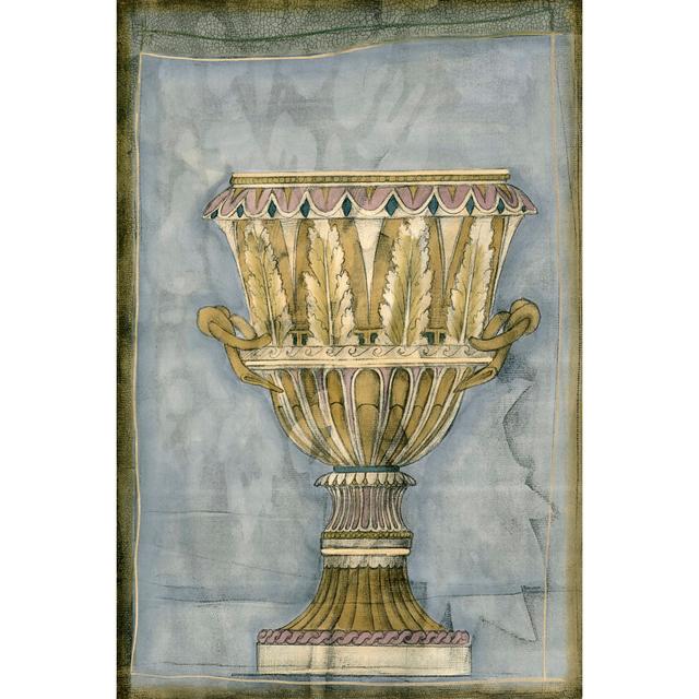 Small Urn And Damask IV (ST) by Jennifer Goldberger - Wrapped Canvas Art Prints Marlow Home Co. Size: 122cm H x 81cm W x 3.8cm D on Productcaster.