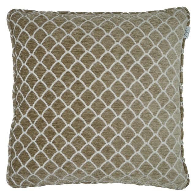 Gyun Geometric Square Throw Cushion 17 Stories Colour: Light Brown on Productcaster.