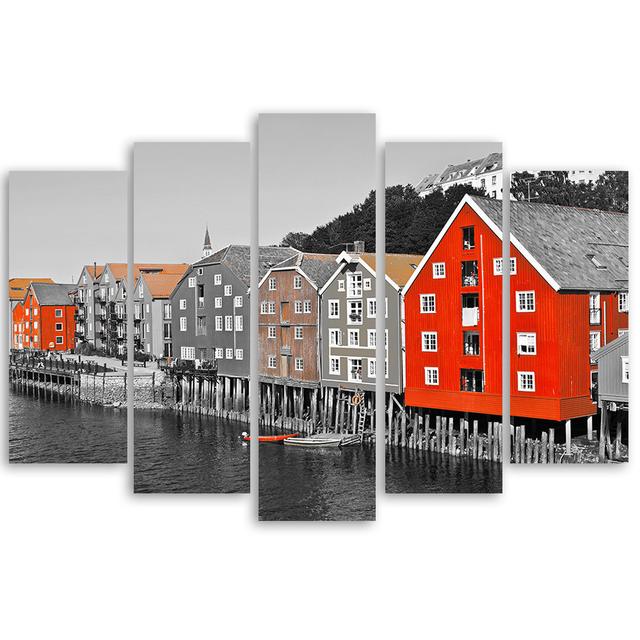 Canvas Print Building Sea Ebern Designs Size: 70cm H x 100cm W on Productcaster.