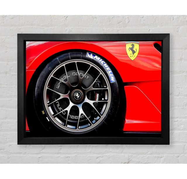 Ferrari F430 Rad - Einzelner Bilderrahmen Kunstdrucke Ebern Designs Größe: 100 cm H x 141,4 cm B x 3,4 cm T on Productcaster.