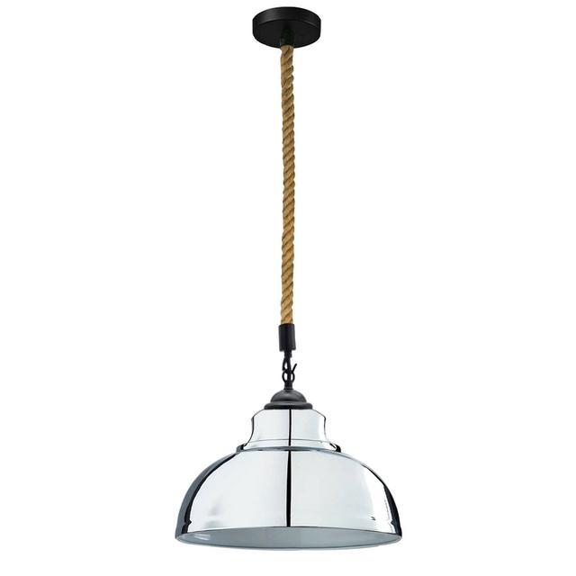 Monica 1 - Light Single Dome Pendant Breakwater Bay Bulb Included: No, Shade Colour: Chrome on Productcaster.