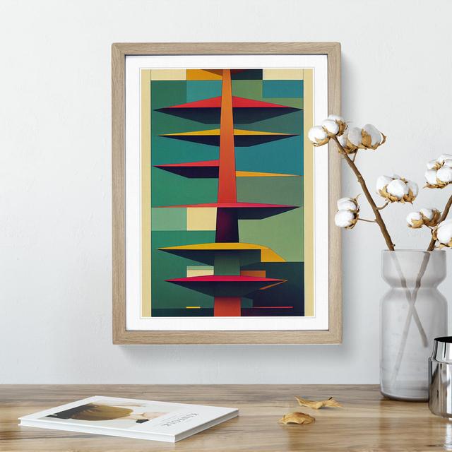 Bold Tree No.2 - Print Metro Lane Size: 48cm H x 36cm W, Format: Oak Framed, Matte Colour: White on Productcaster.