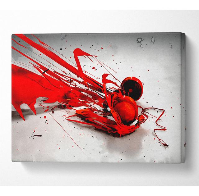 Red Headphone Blast - Print Metro Lane Size: 66cm H x 106.6cm W x 10cm D on Productcaster.