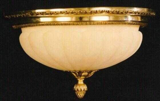 Dendy Glass Flush Mount Astoria Grand Finish: French Gold on Productcaster.