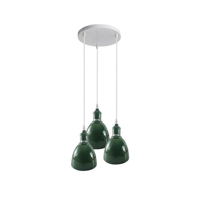 Retro Industrial Ceiling Lighting 3-Way Cluster Ceiling Pendant Light With E27 Base, Modern Ceiling Lighting Shade For Bedroom Kitchen Island Hallway on Productcaster.