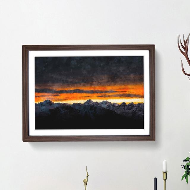 Monte Due Mani Mountain - Picture Frame Painting Print East Urban Home Frame Option: Walnut Framed, Size: 62cm H x 87cm W x 2cm D on Productcaster.