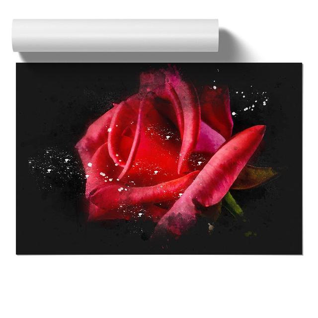 Red Rose Flower Vol.4 - Unframed Graphic Art East Urban Home Size: 59cm H x 84cm W x 0.1cm D on Productcaster.