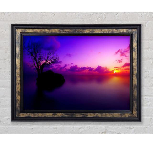 Sun Set Maldives - Single Picture Frame Art Prints Bright Star Size: 42cm H x 59.7cm W x 8cm D on Productcaster.