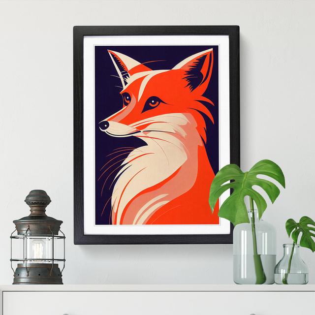 FRM-V0523-1019X Fox Deco Style - Single Picture Frame Print Alpen Home Size: 64cm H x 46cm W x 2cm D, Format: Oak Framed on Productcaster.