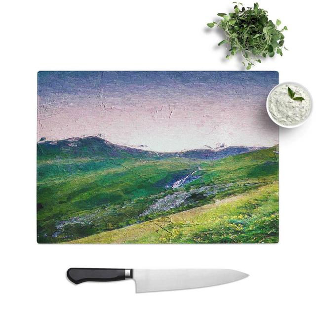 Glass High Alpine Road in Austria Chopping Board East Urban Home Size: 39 cm W x 28.5 cm L on Productcaster.