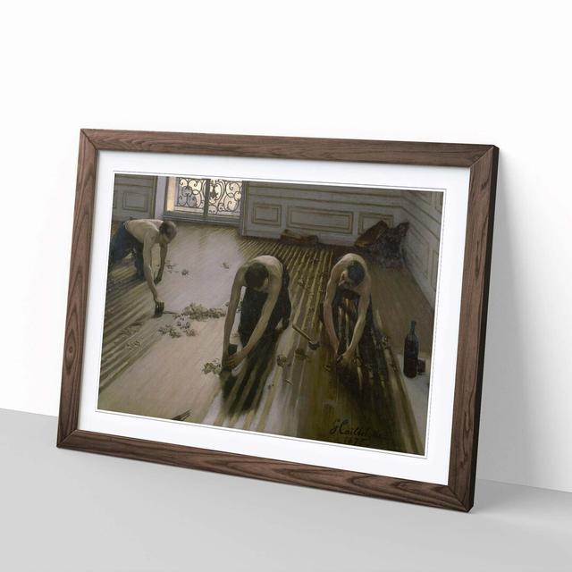 'The Floor Planers' by Gustave Caillebotte Framed Painting Print East Urban Home Frame Colour: Walnut on Productcaster.