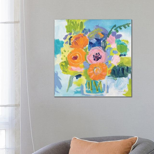 Summer Bouquet by Farida Zaman - Wrapped Canvas Painting ClassicLiving Size: 66.04cm H x 66.04cm W x 1.905cm D on Productcaster.