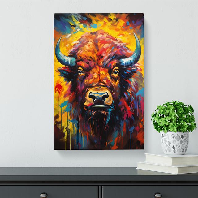 Buffalo Expressionism Art - Art Prints Natur Pur Size: 76cm H x 50cm W x 3cm D on Productcaster.