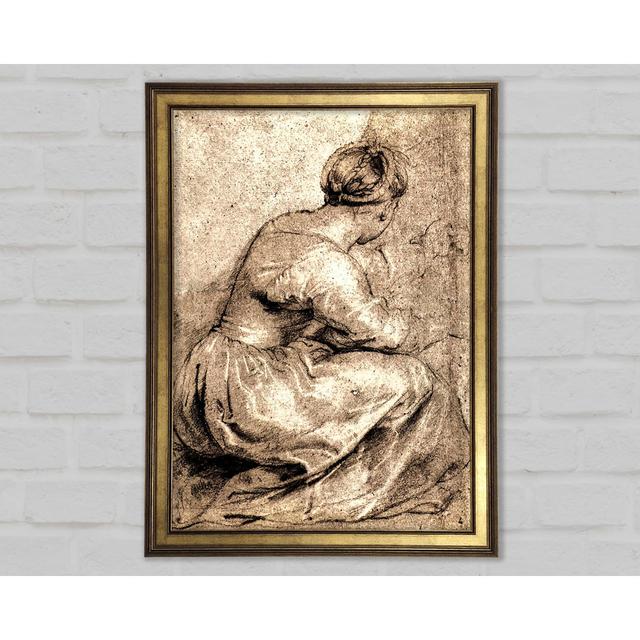 Sitting Girl by Rubens - Single Picture Frame Art Prints Ophelia & Co. Size: 29.7cm H x 21cm W x 1.5cm D on Productcaster.