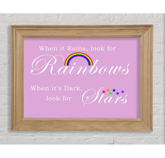 When It Rains Look For Rainbows 2 - Single Picture Frame Art Prints Bright Star Size: 42cm H x 59.7cm W x 8cm D on Productcaster.