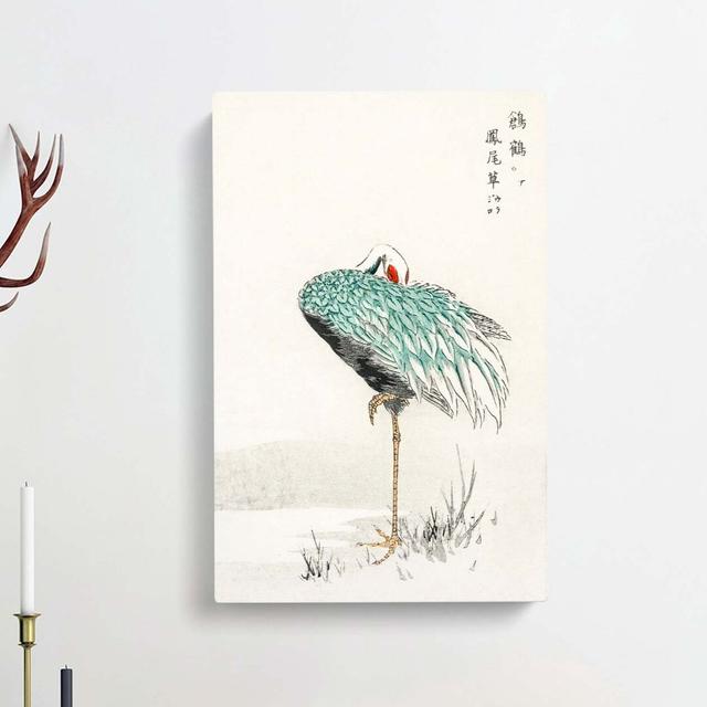 Crane by Numata Kashu - Wrapped Canvas Painting East Urban Home Size: 60cm H x 40cm W x 3cm D on Productcaster.