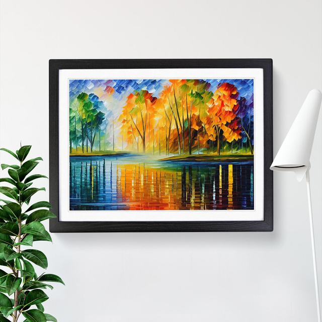 Pond By An Autumn Forest - Single Picture Frame Print ClassicLiving Size: 46cm H x 64cm W x 2cm D on Productcaster.