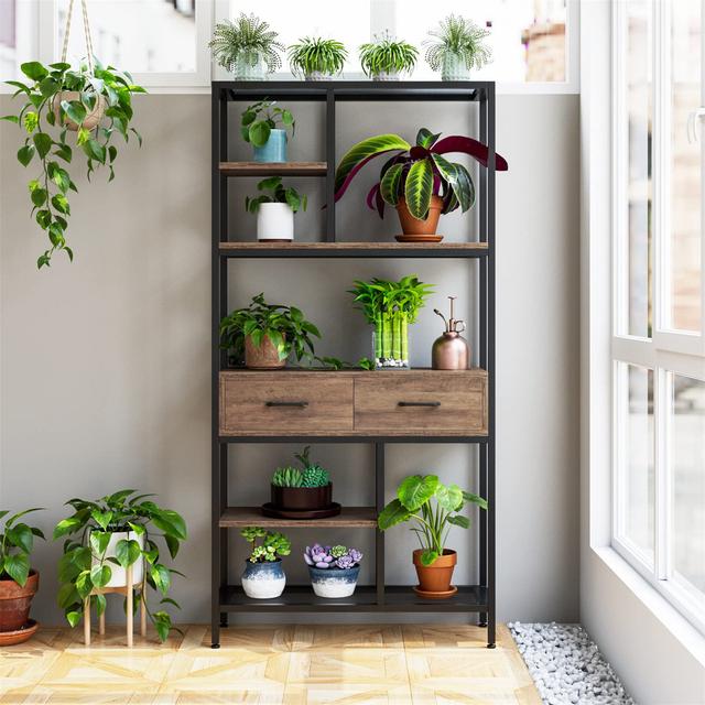 Burin 180Cm H x 90Cm W Metal Etagere Bookcase Williston Forge on Productcaster.