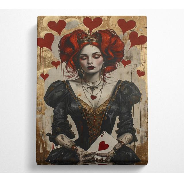 Queen Of Hearts - No Frame Art Prints on Canvas Rosdorf Park Size: 50.8cm H x 35.6cm W on Productcaster.