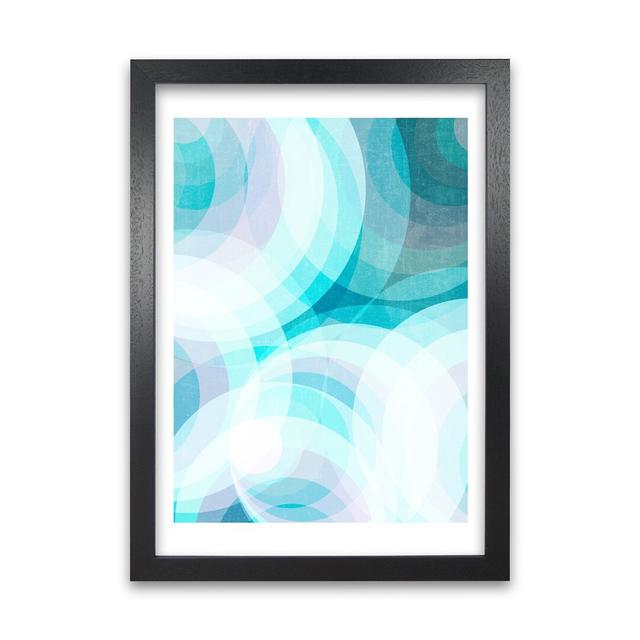 Colourful Purple and Blue Abstract - Graphic Art Print on Paper 17 Stories Size: 30cm H x 21cm W x 3cm D, Frame Option: Black Frame on Productcaster.