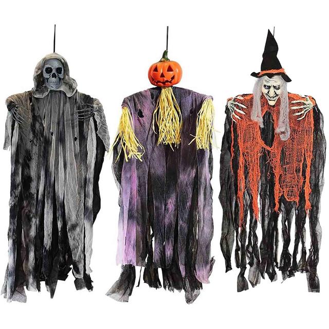 3 - Piece Hanging Ghost Halloween Decorations The Seasonal Aisle on Productcaster.