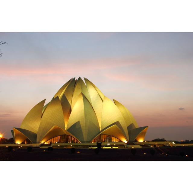 Lotus Temple Night View by Naveen0301 - Wrapped Canvas Photograph 17 Stories Size: 20cm H x 30cm W on Productcaster.