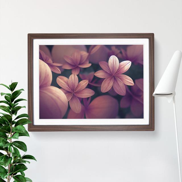 XH1022-6822X Peaceful Flowers - Picture Frame Print ClassicLiving Size: 25cm H x 34cm W, Frame Colour: Brown on Productcaster.