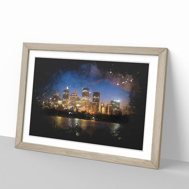 Sydney Skyline Vol.2 - Picture Frame Painting East Urban Home Frame Option: Oak Framed, Size: 27cm H x 36cm W x 2cm D on Productcaster.