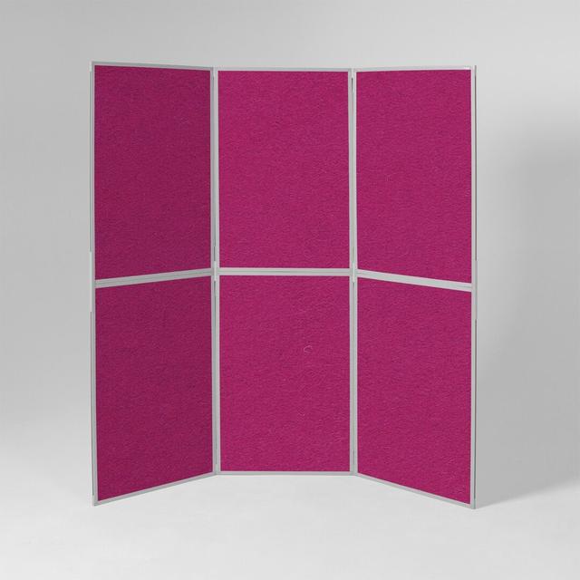 Free-Standing Bulletin Board, 180cm H x 180cm W Symple Stuff Frame Finish: Grey, Colour: Magenta on Productcaster.