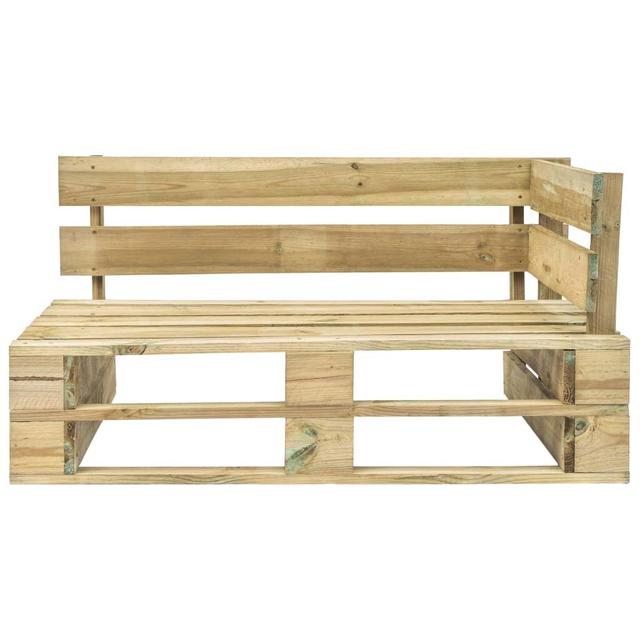 Adelbjrno Wooden Garden Pallet Corner Bench Dakota Fields Colour: Beige on Productcaster.