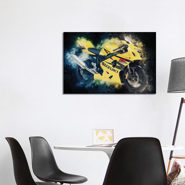 Suzuki Gsx by Durro Art - Wrapped Canvas Gallery-Wrapped Canvas Giclée Metro Lane Size: 66.04cm H x 101.6cm W x 1.905cm D on Productcaster.