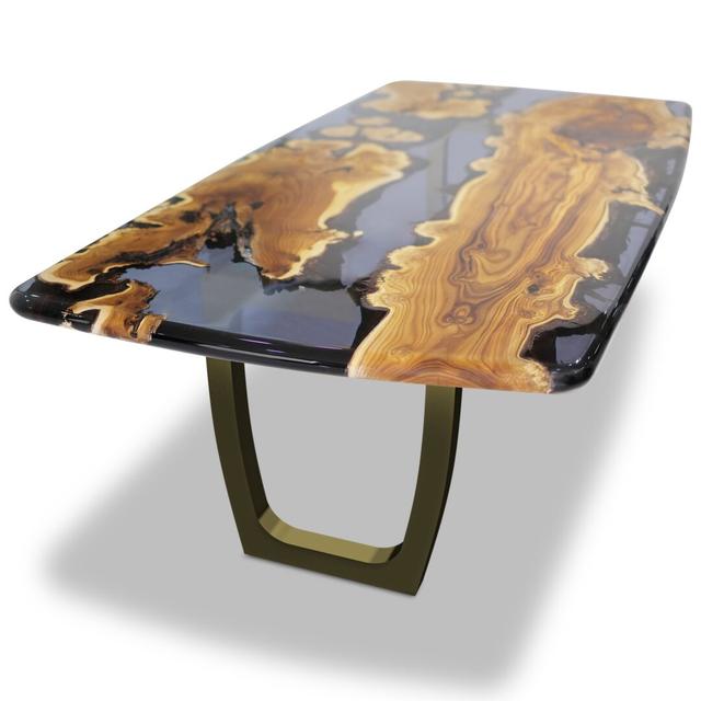 Metal Base Dining Table Arditi Collection Size: H75 x L244 x W107cm, Table Base Colour: Bronze on Productcaster.