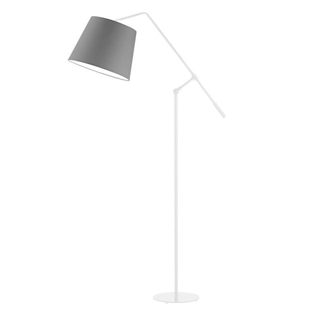 170 cm Stehlampe Gazanfer Ebern Designs Gestellausführung: Weiß, Schirmfarbe: Stahlgrau on Productcaster.