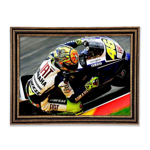 Valentino Rossi - Single Picture Frame Art Prints Ebern Designs Size: 84.1cm H x 118.9cm W x 3cm D on Productcaster.