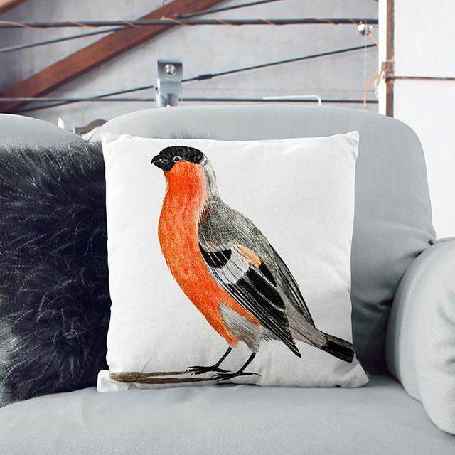 A Bullfinch Square Throw Cushion East Urban Home Size: 55 x 55 cm, Backing Colour: Black on Productcaster.