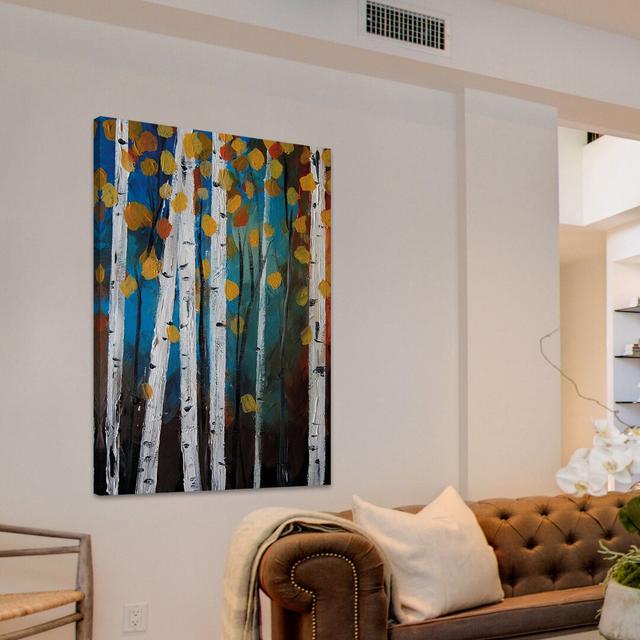 "Autumn Trees" by Christine Lindstrom Painting Print on Wrapped Canvas East Urban Home Size: 101cm H x 66cm W x 2cm D on Productcaster.