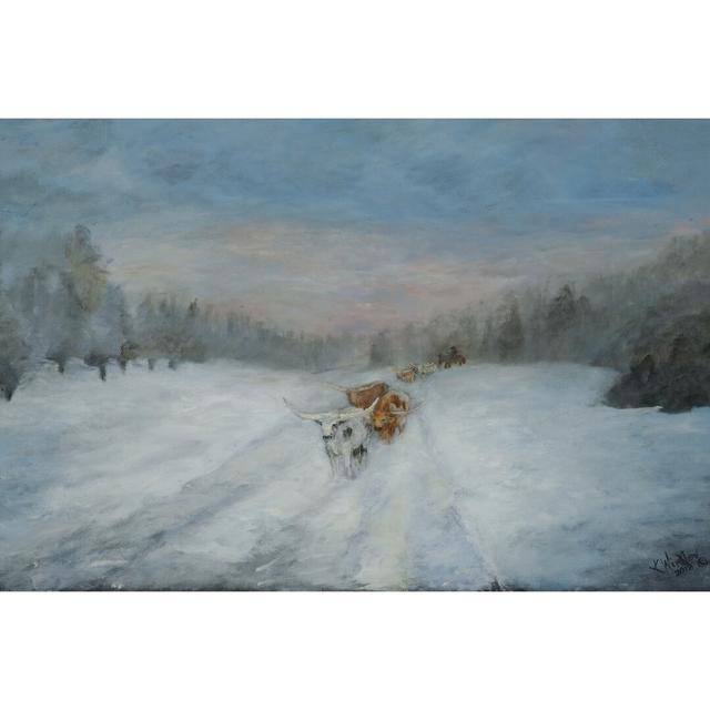 Journey Through The Snow IV by Kathy Winkler - Wrapped Canvas Painting Rosalind Wheeler Size: 51cm H x 76cm W on Productcaster.