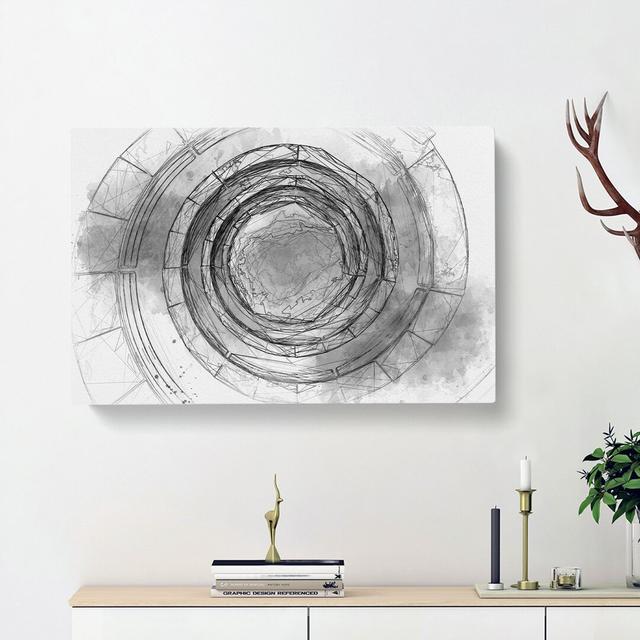 Spiral to the Sky - Wrapped Canvas Painting Print East Urban Home Size: 40cm H x 60cm W x 4cm D on Productcaster.