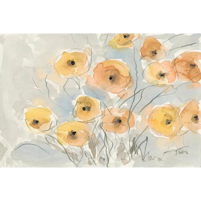 Sunset Poppies I by Samuel Dixon - Wrapped Canvas Art Prints Rosalind Wheeler Size: 51cm H x 76cm W x 3.8cm D on Productcaster.