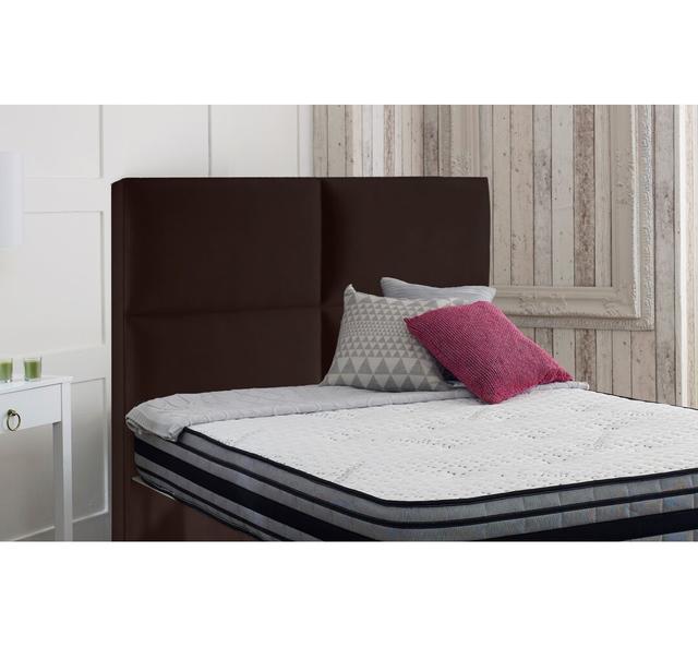 Margret Upholstered Headboard Canora Grey Size: Small Double (4'), Colour: Brown on Productcaster.