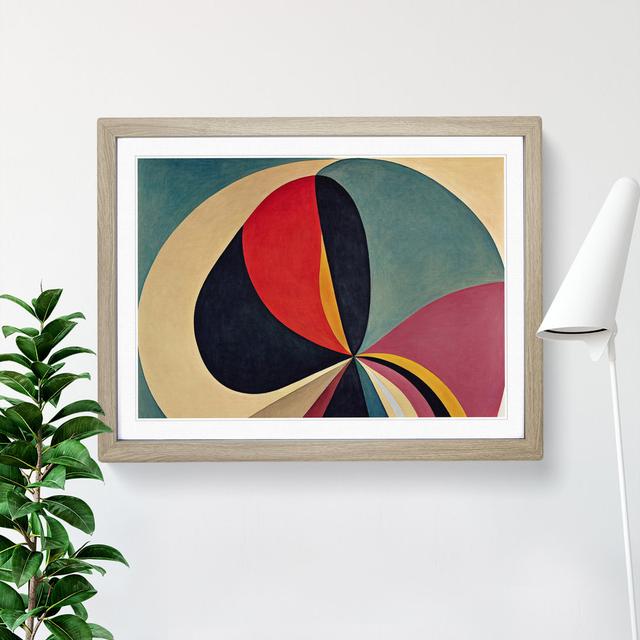 Dashing Modern Abstract Art - Single Picture Frame Print Metro Lane Size: 34cm H x 46cm W x 2cm D, Frame Colour: Oak Framed on Productcaster.