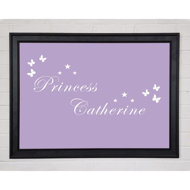 Girls Room Quote Your Own Name Princess Lilac Framed Print 10621 Happy Larry Size: 29.7cm H x 42cm W x 1.5cm D on Productcaster.