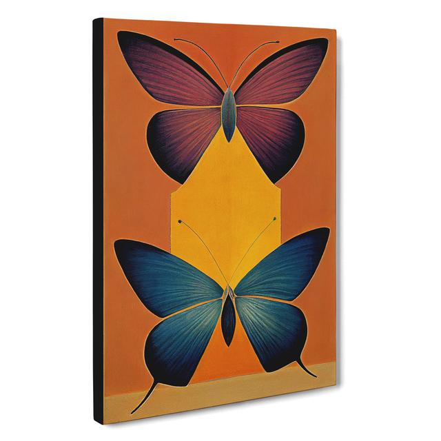 Alluring Butterflies - Wrapped Canvas Graphic Art Brambly Cottage Size: 50cm H x 35cm W x 3cm D on Productcaster.