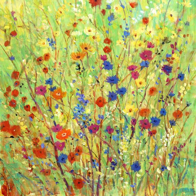 Wildflower Patch II by Timothy O' Toole - Wrapped Canvas Painting Rosalind Wheeler Size: 30cm H x 30cm W x 3.8cm D on Productcaster.