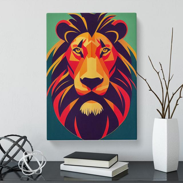 CAN-V0523-1424X Lion Soviet Vol.2 - Wrapped Canvas Print Latitude Vive Size: 60cm H x 40cm W x 3cm D on Productcaster.